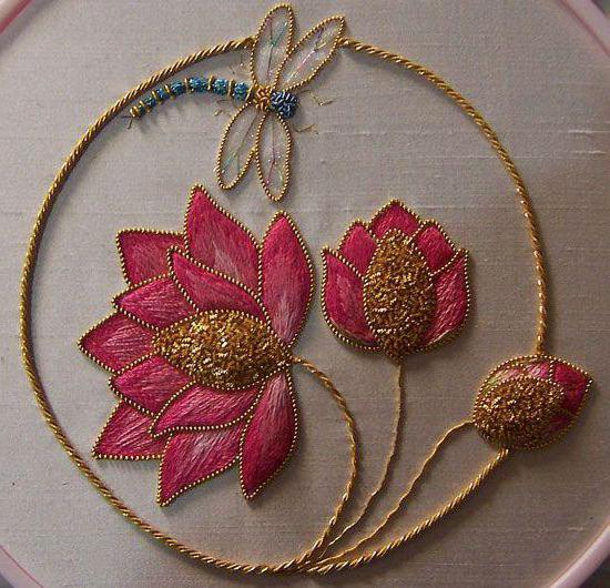 embroidery with metallic thread