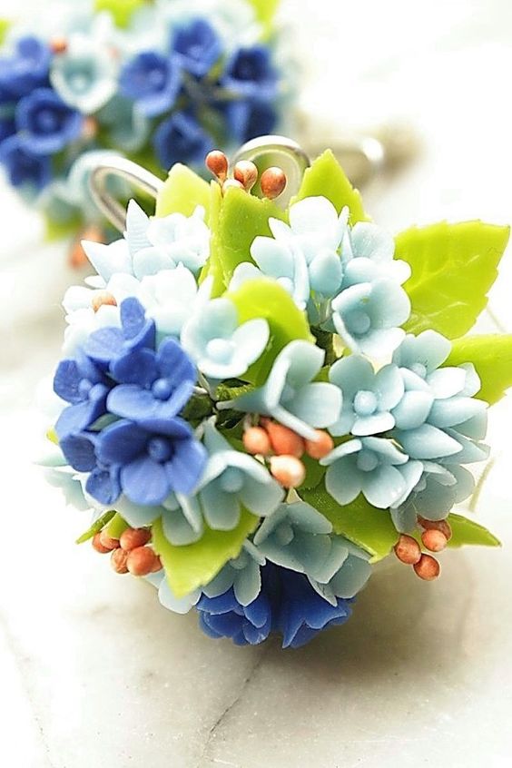 polymer clay hydrangea