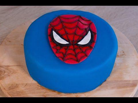 Человек паук торт из мастики