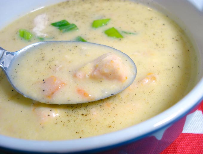 рыбный суп из семги