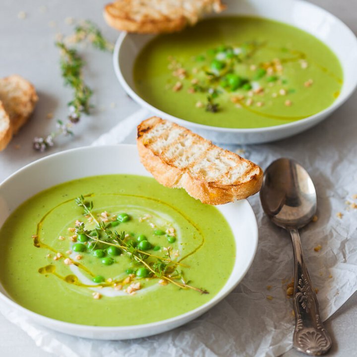 Суп из молодого горошка зеленого рецепт с фото