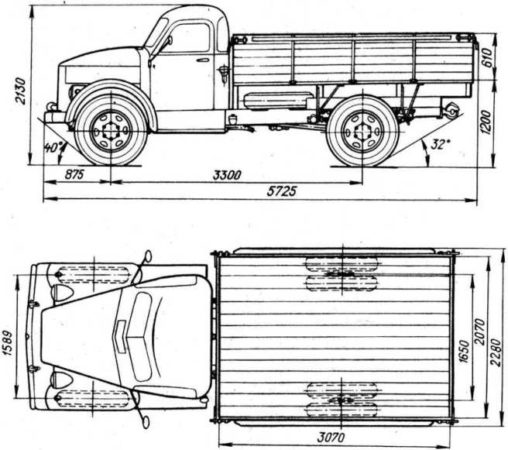 The scheme of the car GAZ-51