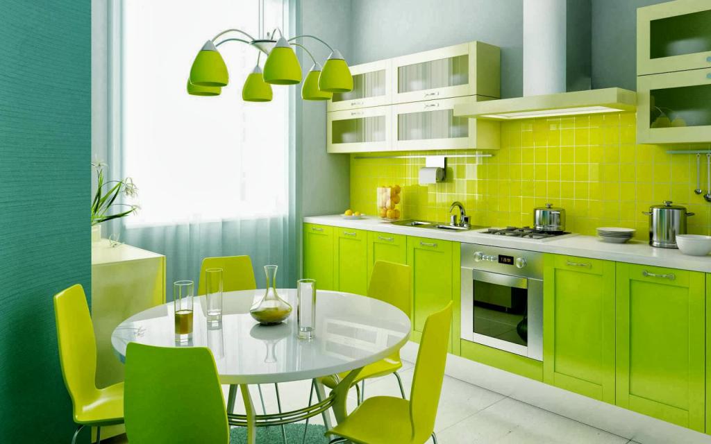 Color in the interior of the kitchen