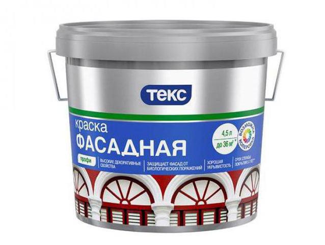 краска фасадная Текс характеристики