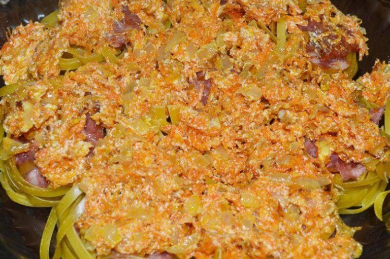 рецепт макарон-гнезд с фаршем в духовке