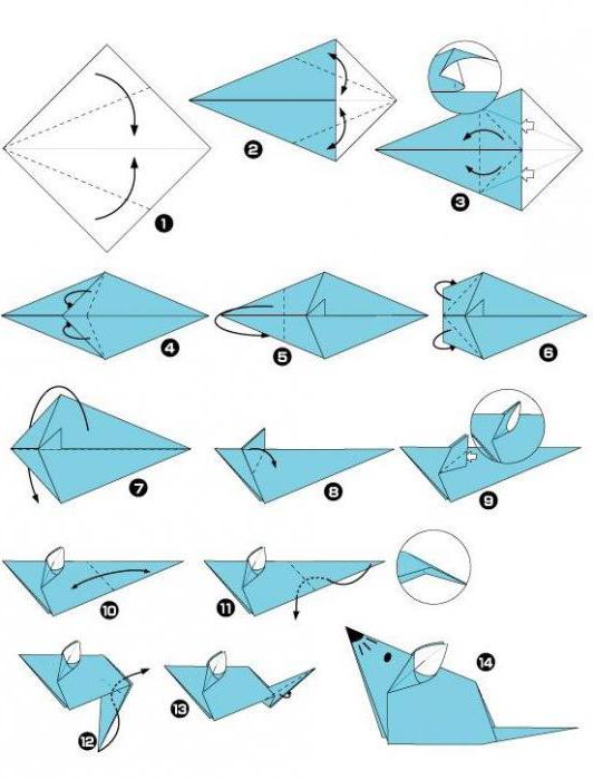 оригами мышка