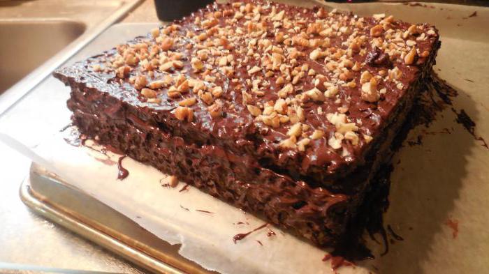 Вафельный торт шоколадный при