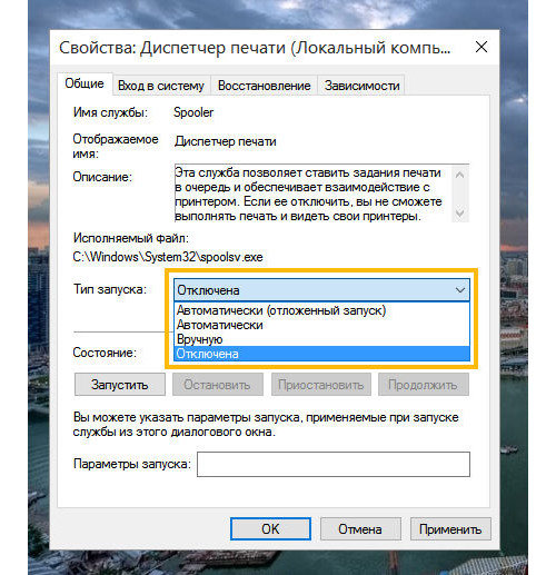 имя сбойного приложения spoolsv exe