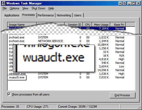 what kind of process wuauclt exe