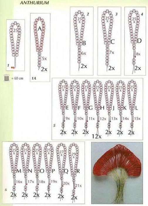 bead flower pattern