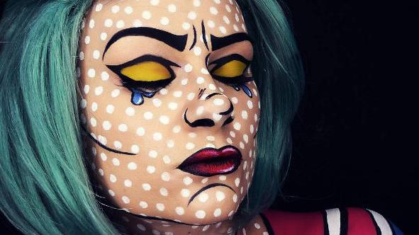 макияж на хэллоуин в стиле поп арт