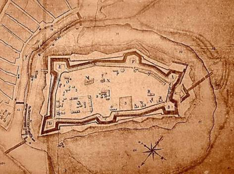 старая карта крепости