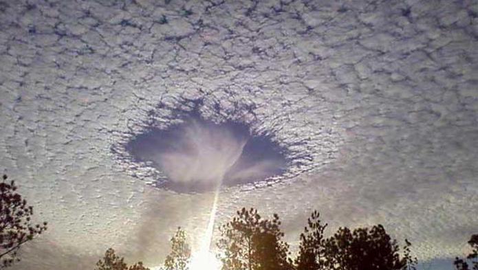 необычные облака на небе