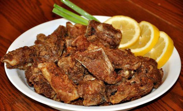 Fried pork ribs