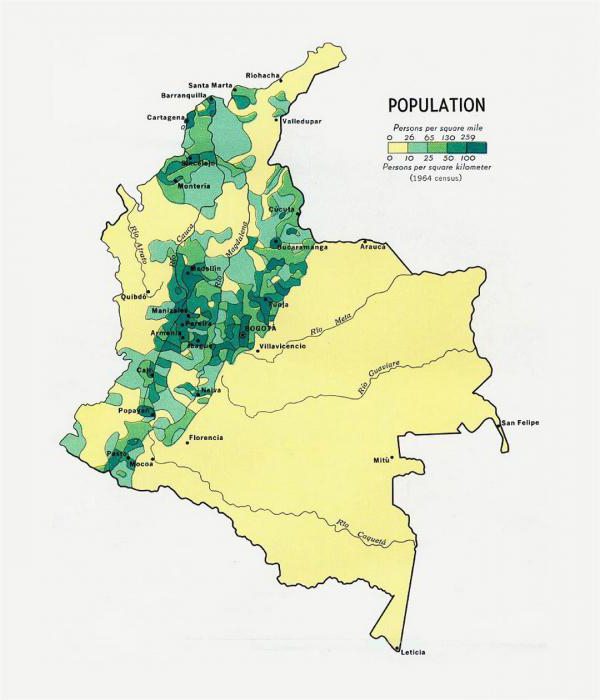 численность населения колумбии