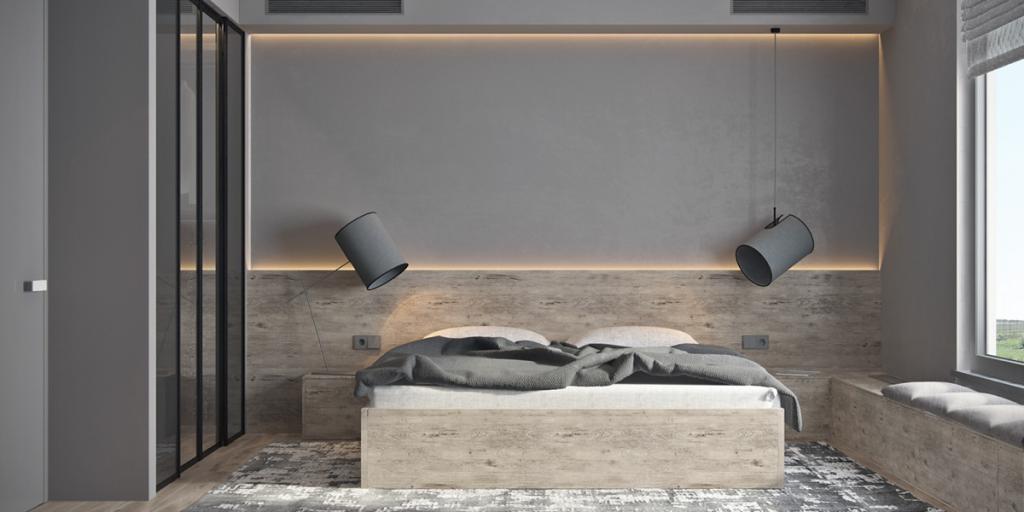 Стиль минимализм в дизайне спальни