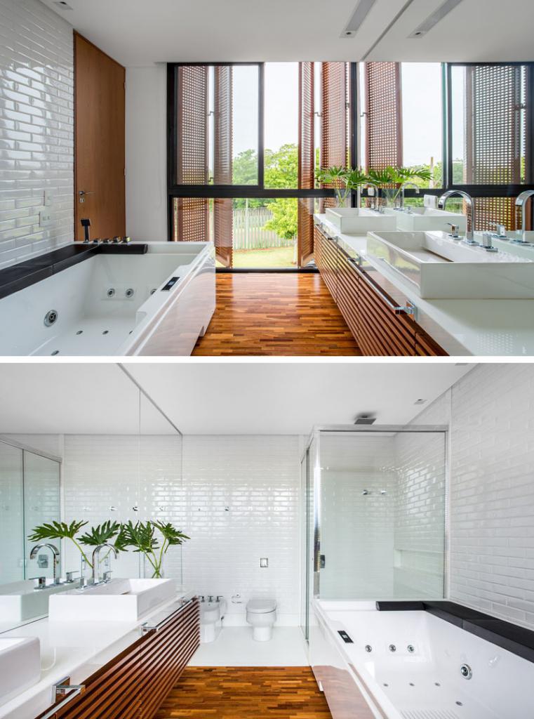 Дизайн ванной с окном: оформление окна, комнатные растения для ванной комнаты