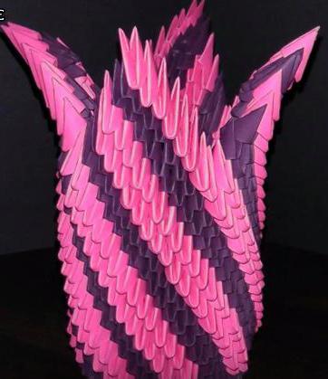 Modular origami. Scheme of a large vase