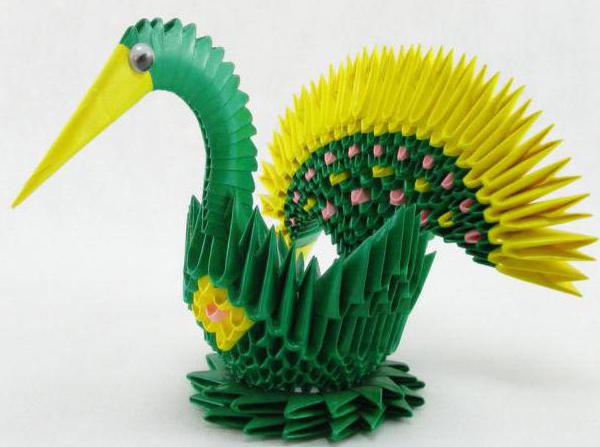 peacock modular origami diagram