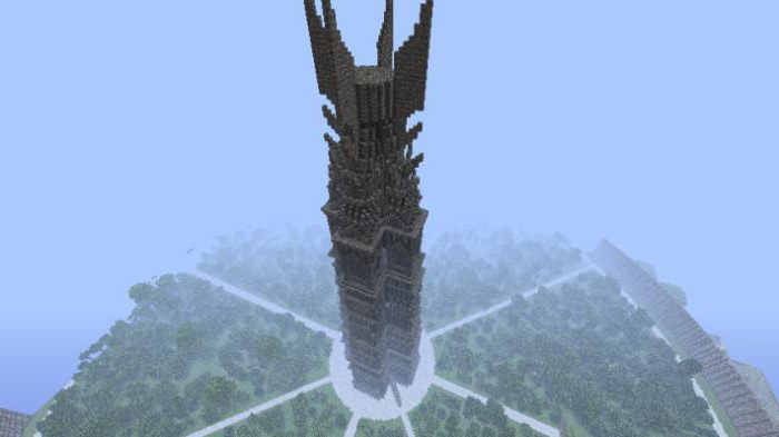 башня саурона в minecraft