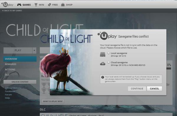 почему в uplay ошибка синхронизации облачного сохранения