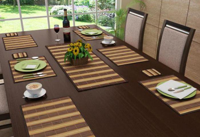 салфетки бамбуковые на стол 