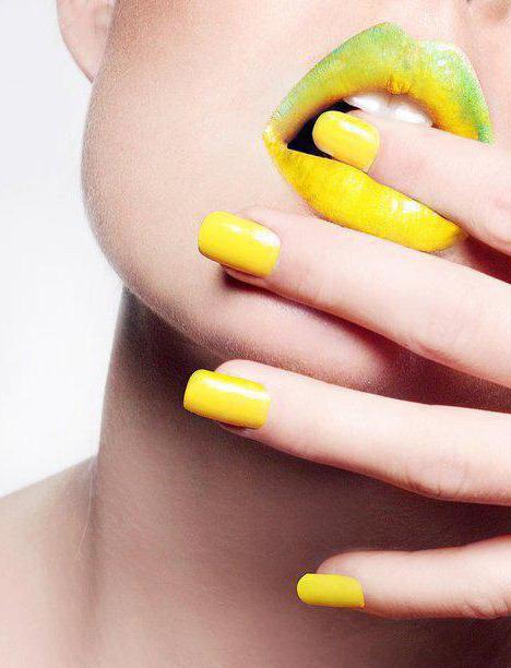 желтые ногти дизайн шеллак