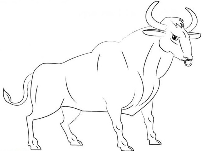 как нарисовать быка поэтапно
