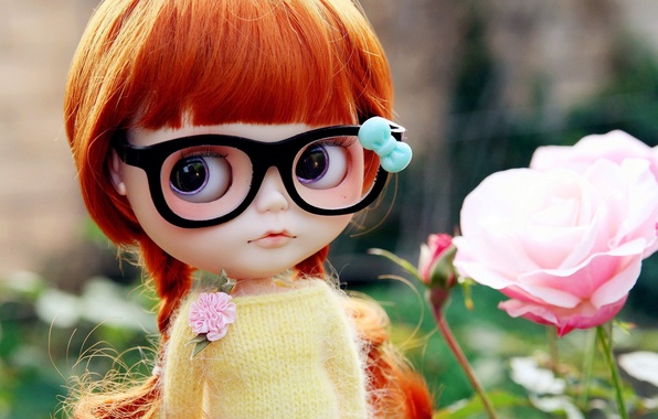 doll with glasses