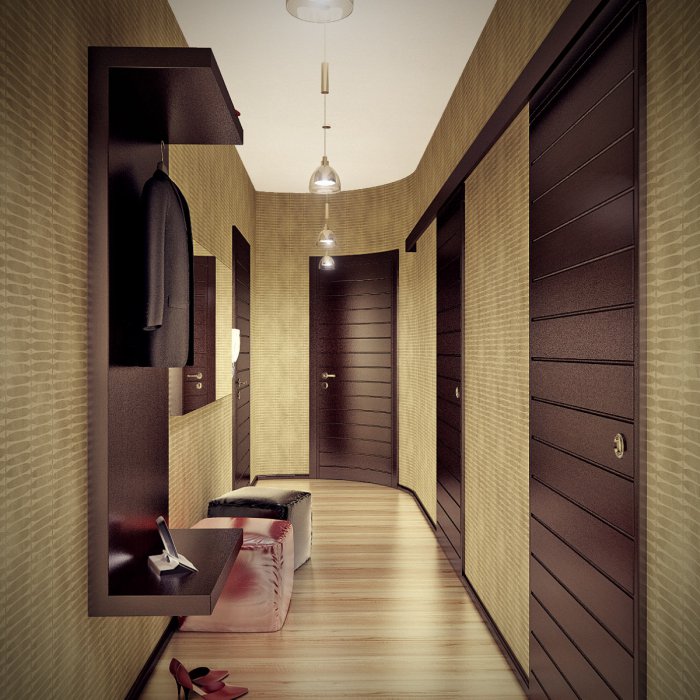 Оформление коридора в квартире: фото примеров