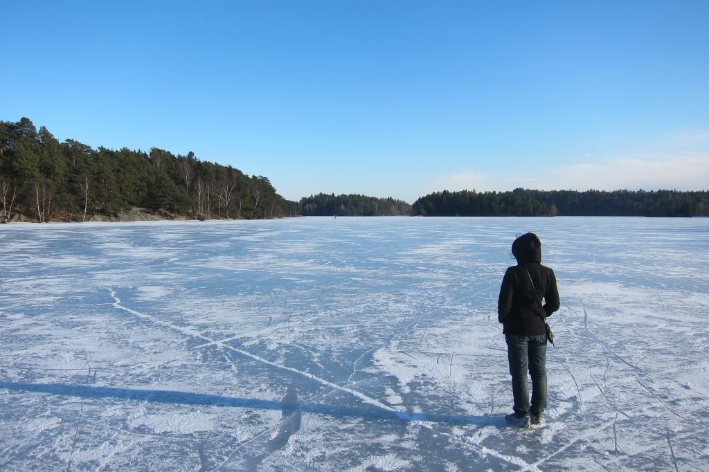 Frozen lake