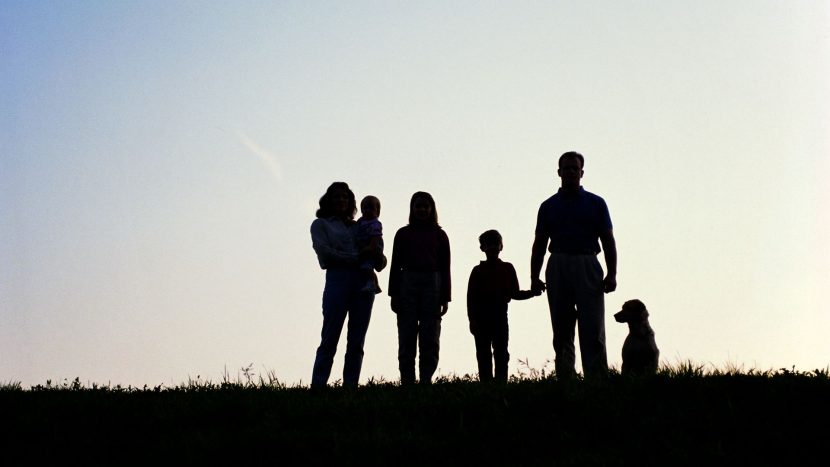 Family on the hill