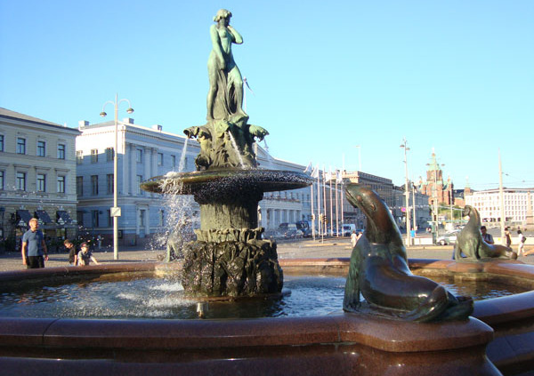 Fountain with a Mermaid and Lions