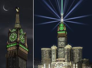 Самые большие башенные часы мира. Мекка. Саудовская Аравия