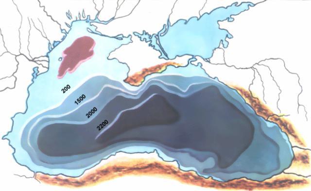 размеры черного моря ширина длина глубина