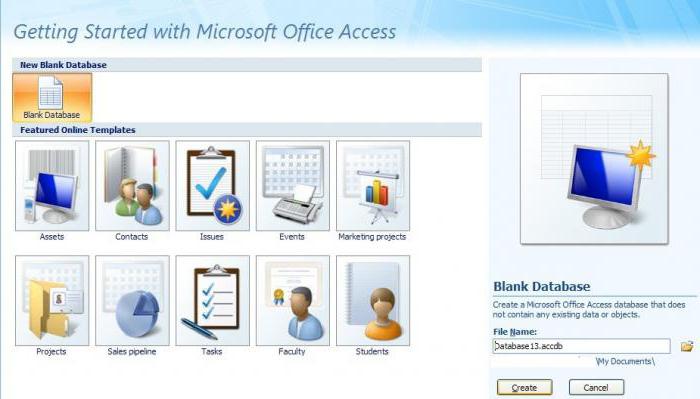Контрольная работа: Особенности работы с Microsoft Access