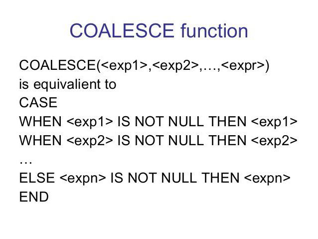 sql coalesce