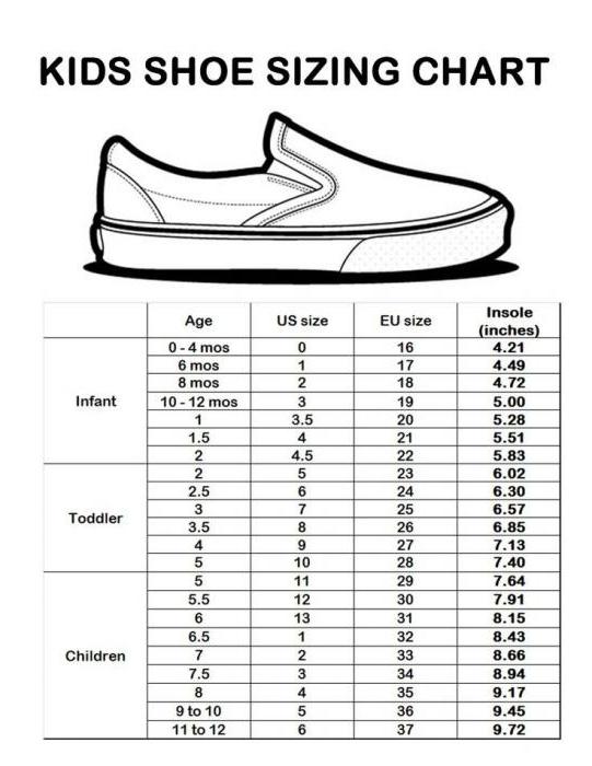 как определить европейский размер обуви