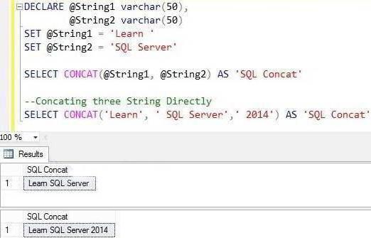 sql concat