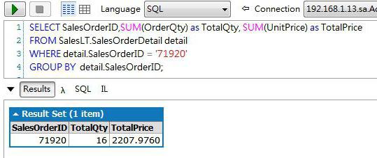 sql sum примеры