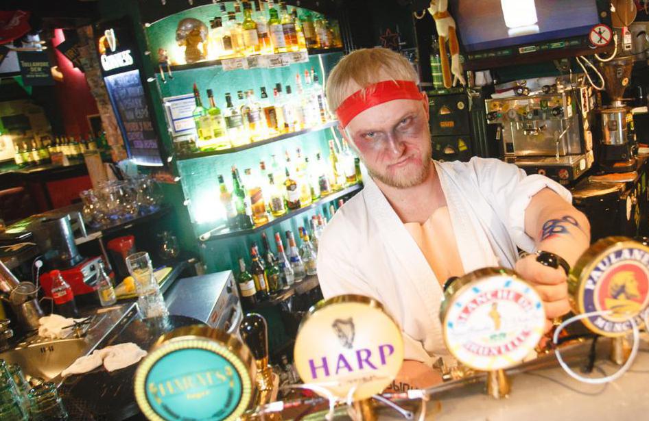 Bartenders at the Harats Pub