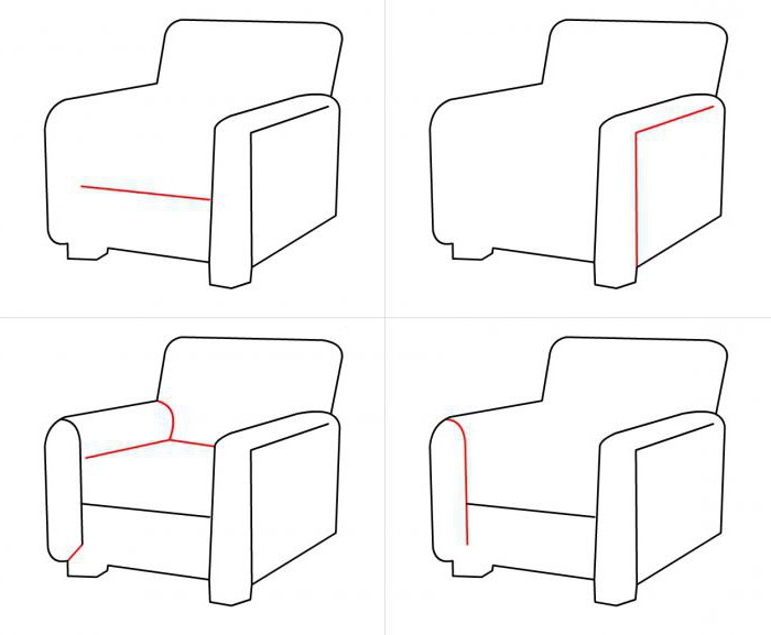 Как нарисовать 3д стул - 83 фото