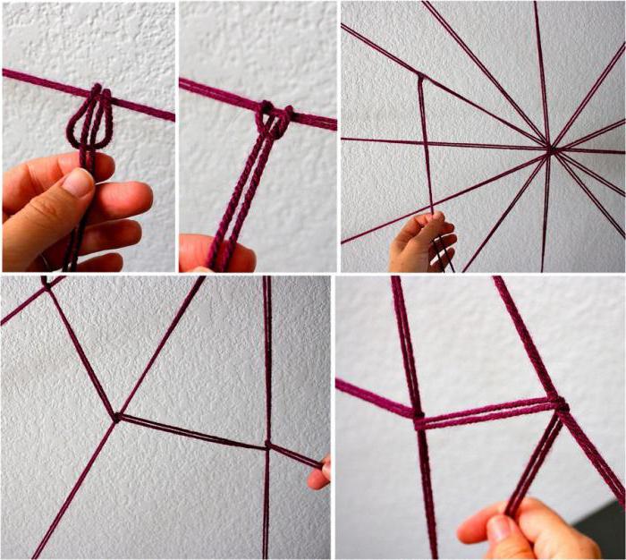 how to make a web of thread