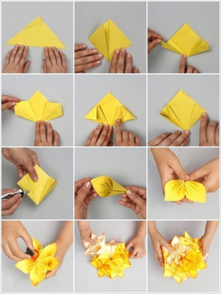 Создание бумажного цветка по технике оригами