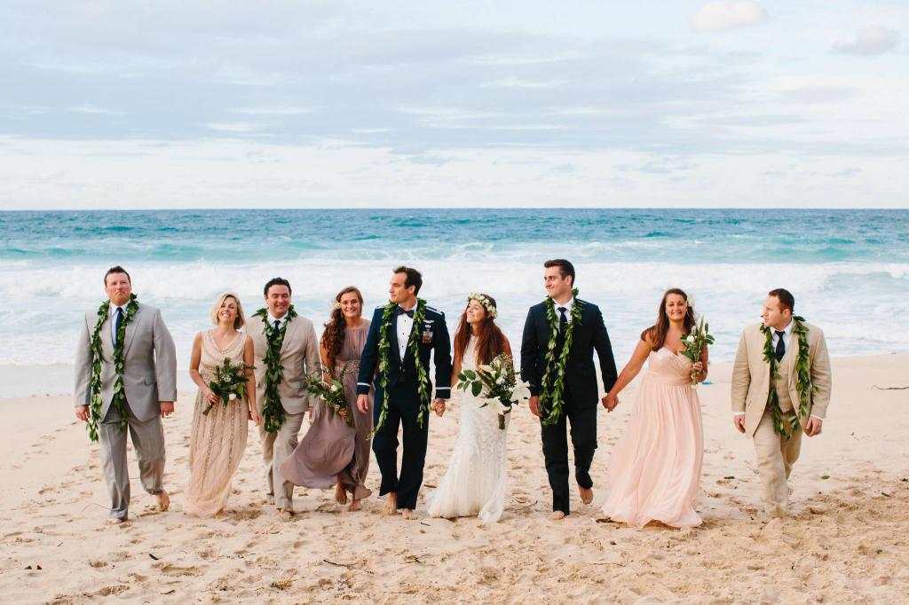 Свадьба в гавайском образе