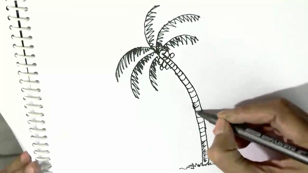 Как нарисовать простую пальму?