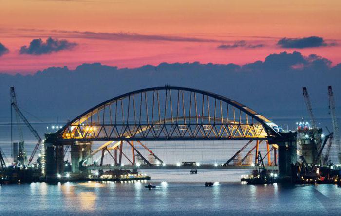 проход корабля под крымским мостом