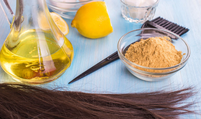 Hair mask mustard egg oil