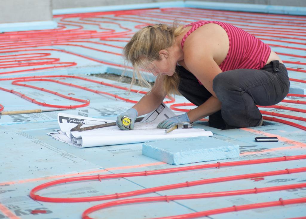 Installation of the "Warm floor" system