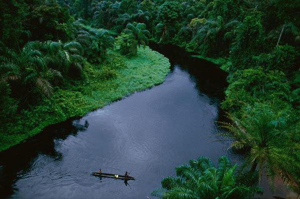 in which part of the mainland does the Congo River and the Amazon flow